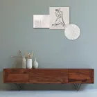 Composición de 3 Paneles con la Estilización de una Mujer Made in Italy - Kaori viadurini