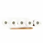 Composición de 3 candelabros en mármol blanco de Carrara Made in Italy - Astol viadurini