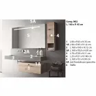 Composición de diseño para baño Mobiliario suspendido moderno Made in Italy - Farart2 viadurini