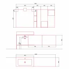 Composición de diseño para baño Mobiliario suspendido moderno Made in Italy - Farart2 viadurini