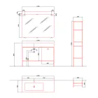 Composición de muebles artesanales para baño de diseño moderno en el suelo - Farart3 viadurini