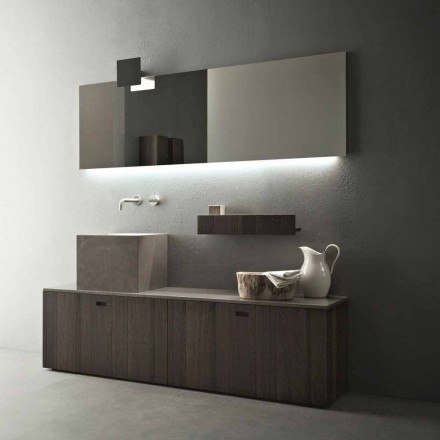 Composición de muebles de baño de suelo de diseño moderno - Farart1 viadurini