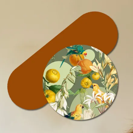 Composición de Cuadros en Madera con Estampado de Loros Made in Italy - Egipto viadurini