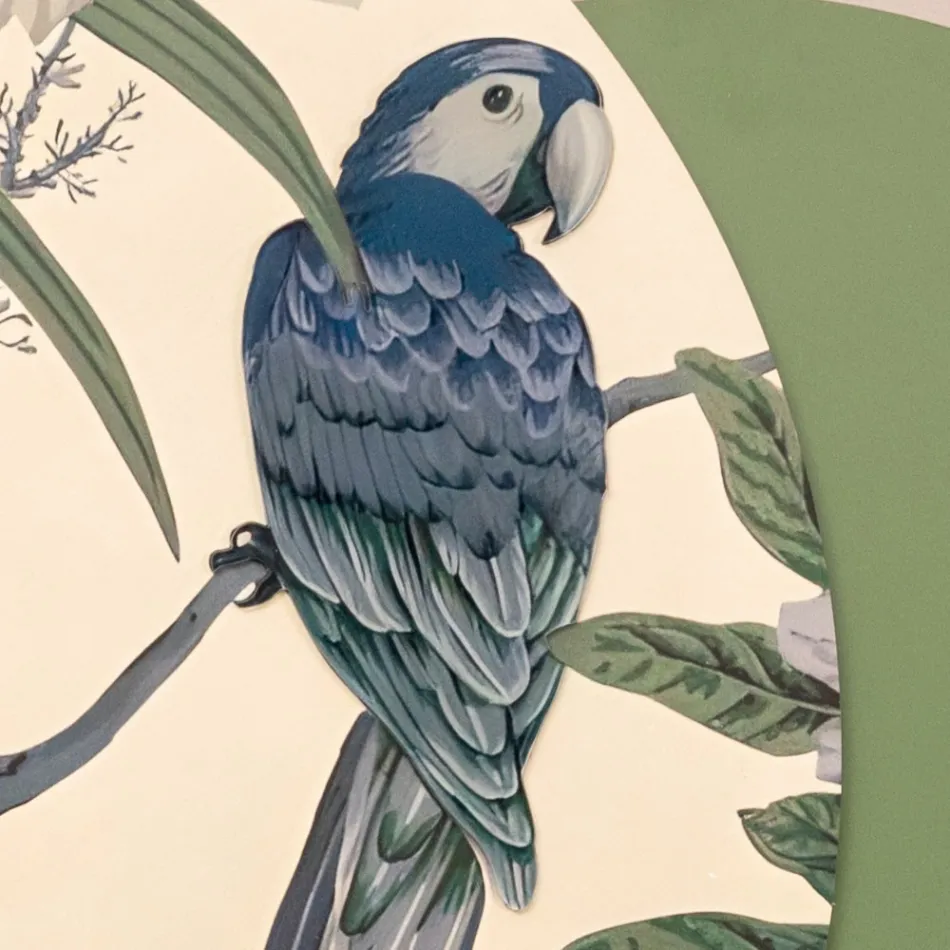 Composición de cuadros en madera con estampado tropical Made in Italy - Jamaica viadurini