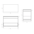 Composición de Mueble de Baño con Lavabo, Base y Espejo Made in Italy - Hoscar viadurini