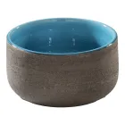 Composición de muebles de baño de pie azul con accesorios de diseño moderno - Patryk viadurini