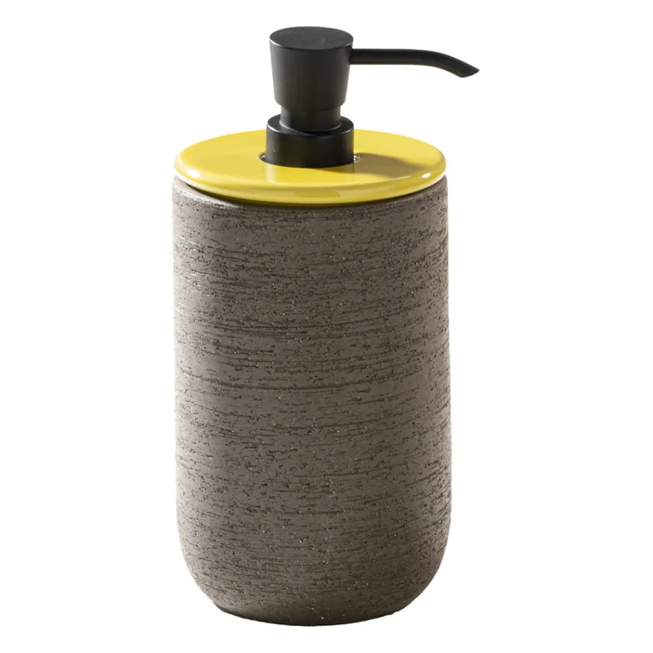 Composición de muebles de baño con accesorios y lavabo de arcilla - Carolie viadurini