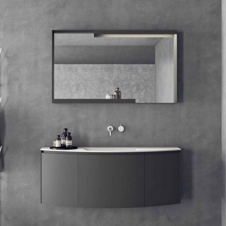Composición de muebles de baño suspendidos de diseño moderno - Callisi3 viadurini