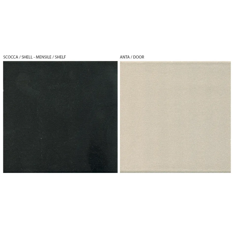 Composición de muebles de salón en Mdf Made in Italy - Malene viadurini