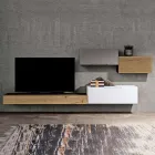 Composición de muebles de salón y mueble TV en MDF Made in Italy - Hedda viadurini