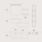 Composición de muebles de madera para baño hecho en Italia Forlì viadurini