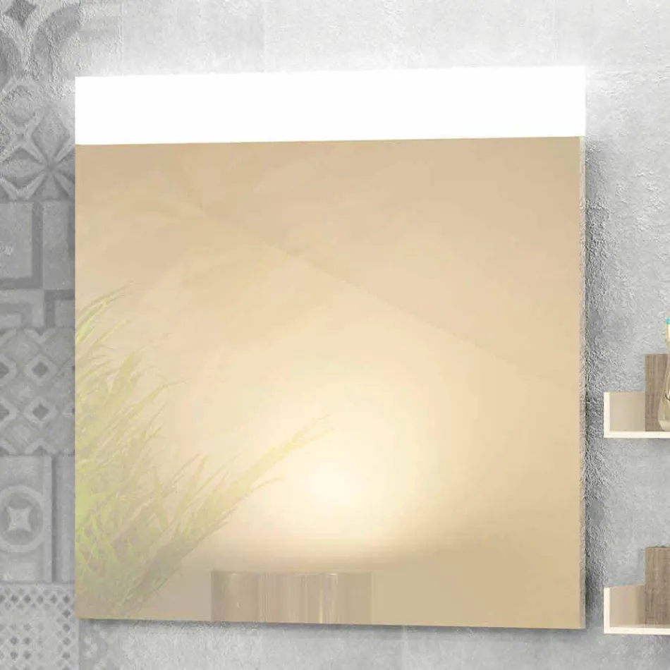 Composición de muebles de madera para baño hecho en Italia Forlì viadurini