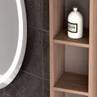 Composición de muebles de baño suspendidos en diseño de madera made Italy Génova viadurini