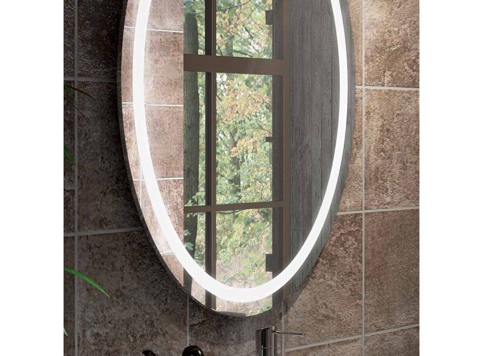 Composición de muebles de baño suspendidos en diseño de madera made Italy Génova viadurini