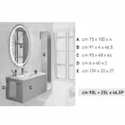 Composición de muebles de baño suspendidos en diseño de madera made Italy Génova viadurini