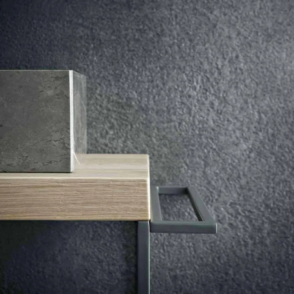 Composición de baño moderna de muebles de diseño de suelo fabricados en Italia - Farart6 viadurini