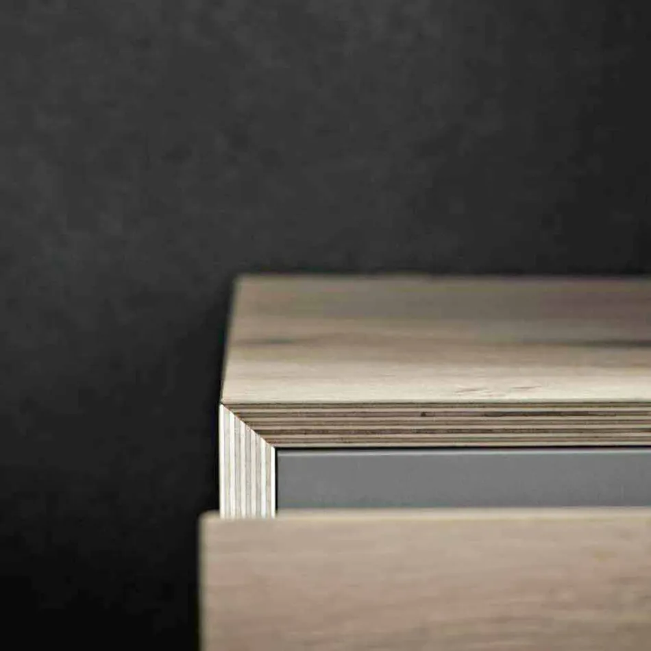 Composición de baño moderna de muebles de diseño de suelo fabricados en Italia - Farart6 viadurini