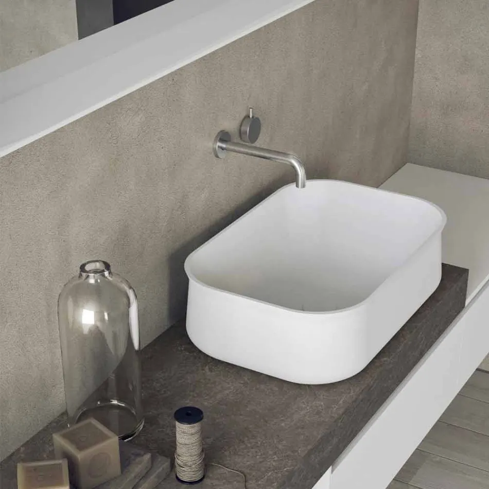 Composición moderna y suspendida de muebles de baño de diseño - Callisi2 viadurini