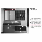 Composición para baño suspendido y diseño moderno Made in Italy - Farart9 viadurini