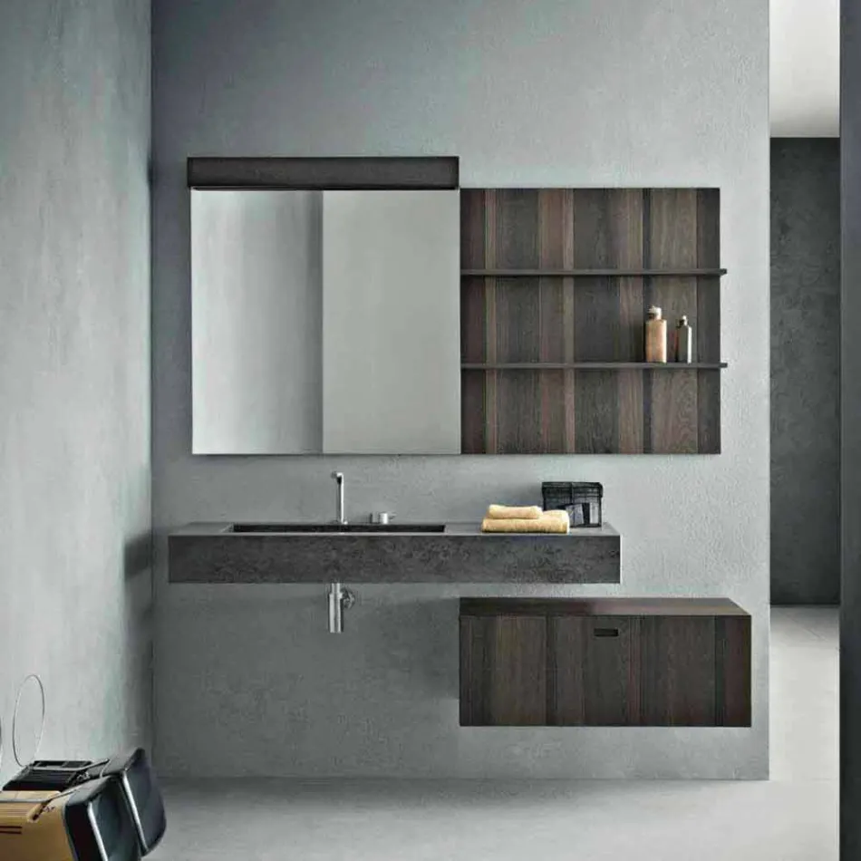 Composición para baño suspendido y diseño moderno Made in Italy - Farart9 viadurini