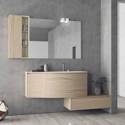 Composición suspendida y moderna para el baño, diseño Made in Italy - Callisi4 viadurini