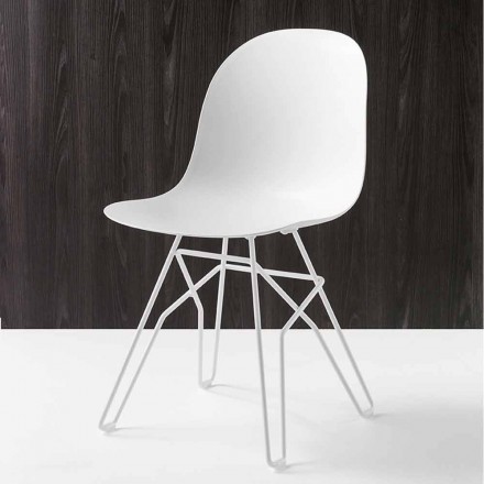 diseño moderno silla Connubia Academia Calligaris fabricado en Italia, 2 piezas viadurini