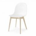 Connubia Calligaris Academia silla diseño básico en madera, 2 piezas