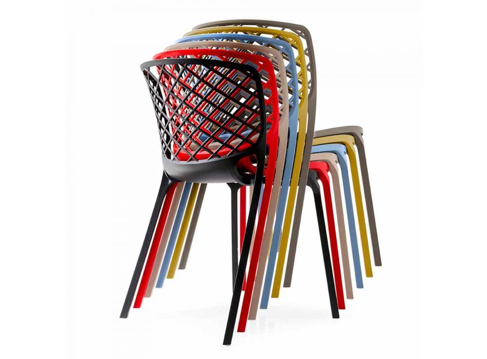 silla de Gamera Connubia Calligaris moderna cocina de diseño, 2 piezas viadurini