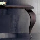 Consola de diseño moderno de lujo en madera maciza, L150xP150cm, Tino viadurini