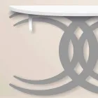 Consola de pared para diseño moderno en madera blanca y gris - Coco viadurini