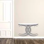 Consola de pared para diseño moderno en madera blanca y gris - Coco viadurini