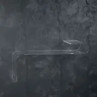 Consola de pared suspendida en cristal acrílico de diseño transparente - Cesarea viadurini