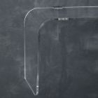 Consola de pared suspendida en cristal acrílico de diseño transparente - Cesarea viadurini