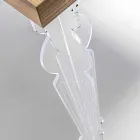 Consola de pared en plexiglás transparente y madera de diseño moderno - Betone viadurini