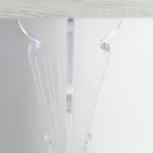 Consola de pared en madera gris blanco o corten y plexiglás - Leopardi viadurini