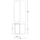 Consola Extensible 150 cm en Metal y Melamina Made in Italy - Solapa viadurini