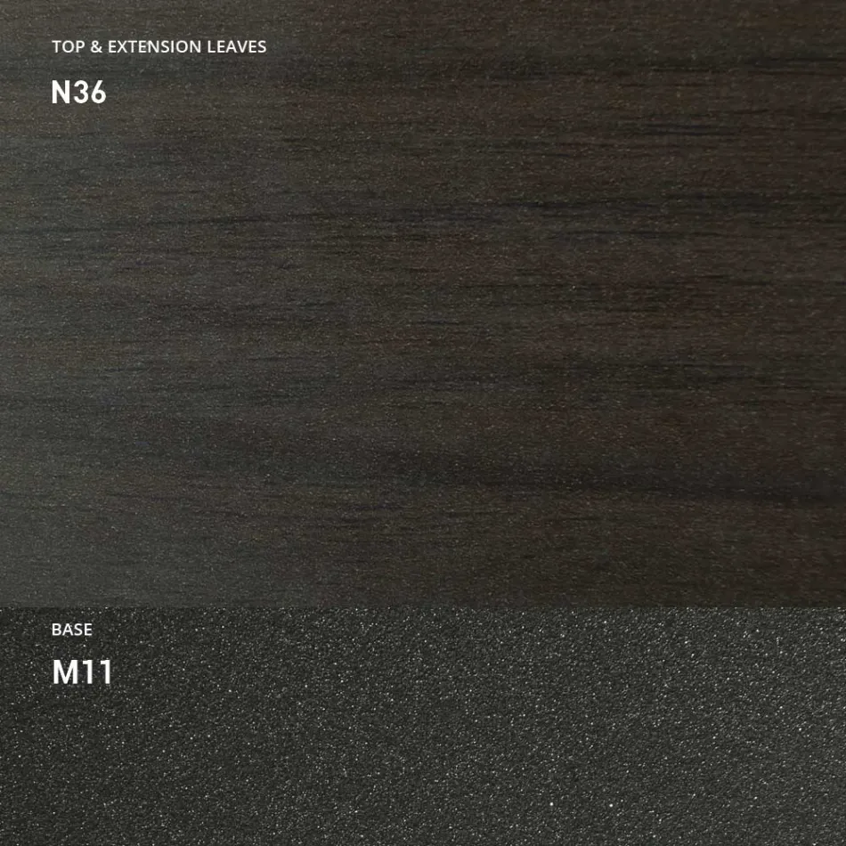 Consola Extensible 150 cm en Metal y Melamina Made in Italy - Solapa viadurini