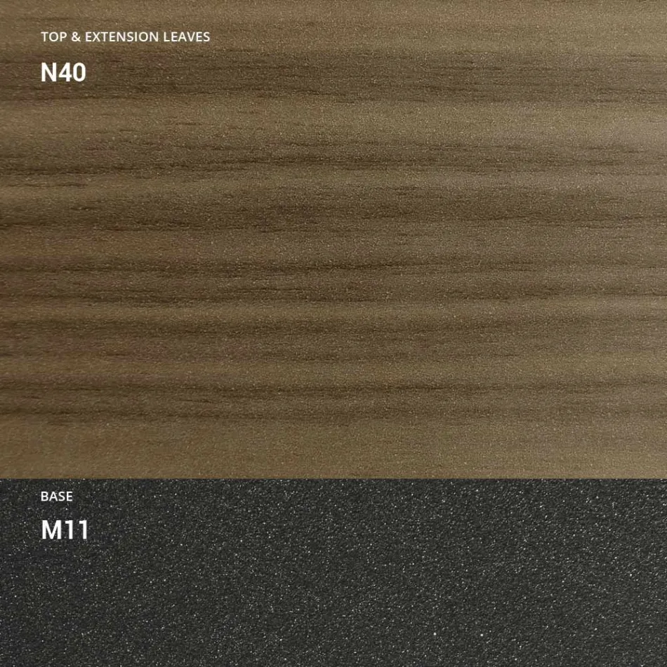 Consola Extensible 150 cm en Metal y Melamina Made in Italy - Solapa viadurini