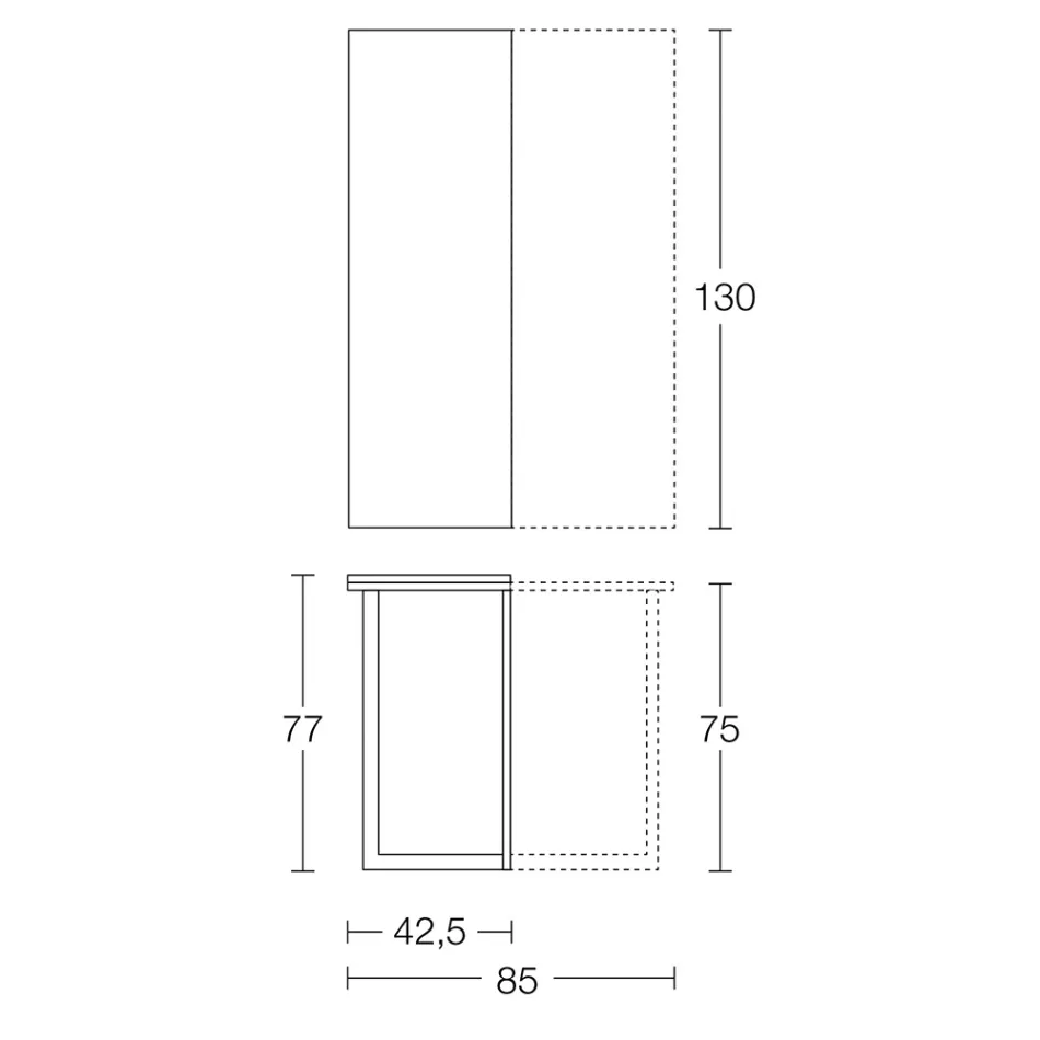 Consola Extensible 150 cm en Metal y Melamina Made in Italy - Solapa viadurini