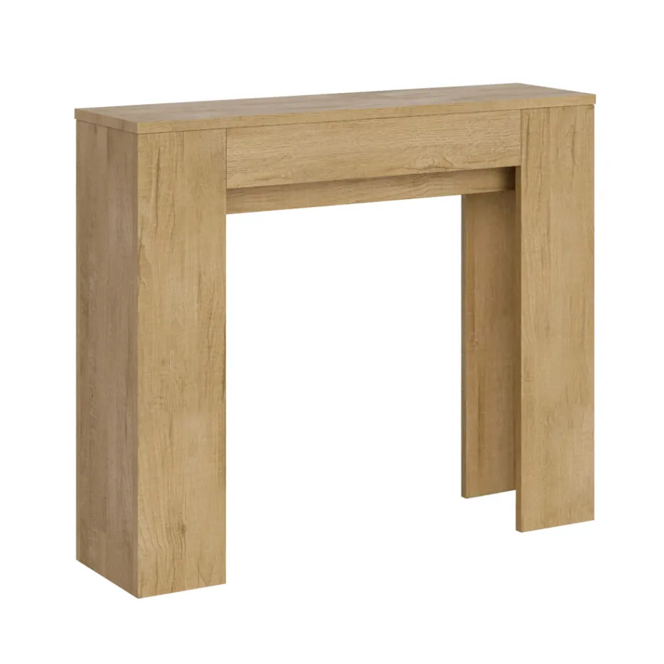 Consola extensible hasta 181 cm en paneles de melamina Made in Italy - Drago viadurini