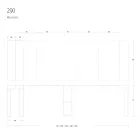 Consola Extensible hasta 290 cm en Melamina Madera Made in Italy - Paride viadurini