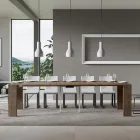 Consola extensible hasta 300 cm con soporte de 2 patas Made in Italy - Phantom viadurini