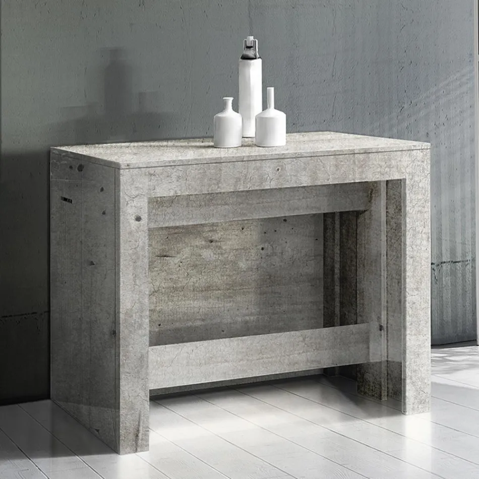 Consola extensible a 300 cm desde la entrada o la sala de estar en madera - Katharina viadurini