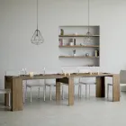 Consola extensible hasta 308 cm con soporte central Made in Italy - Oracle viadurini