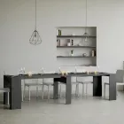 Consola extensible hasta 308 cm con soporte central Made in Italy - Oracle viadurini