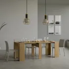 Consola extensible hasta 308 cm con soporte central Made in Italy - Oracle viadurini