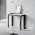 Consola extensible de diseño moderno en madera y hierro Made in Italy - Never viadurini