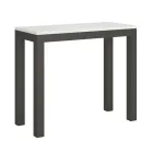 Consola extensible de diseño moderno en madera y hierro Made in Italy - Never viadurini