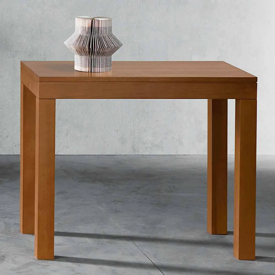 Consola extensible hasta 12 asientos en madera de nogal Made in Italy - Picchia viadurini