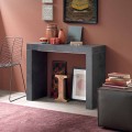 Consola de mesa extensible hasta 290 cm con tablero de madera Made in Italy - Seregno